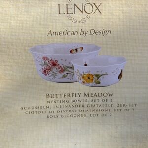 Lenox Butterfly Meadow Floral Bowls Set